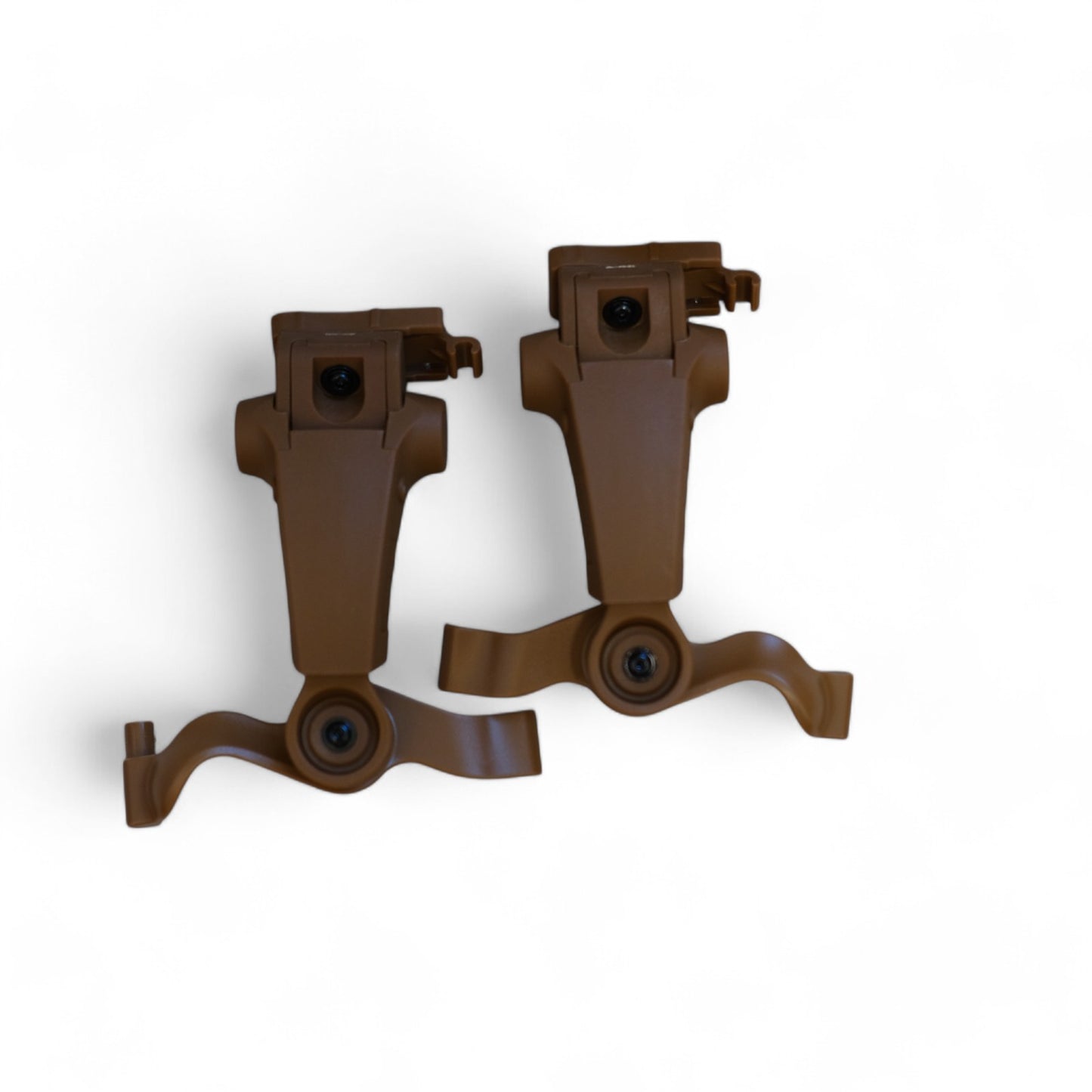 Next Gen M16A ARC Adapters in Coyote Brown for mounting m32 Plus on ARC railed Helmets