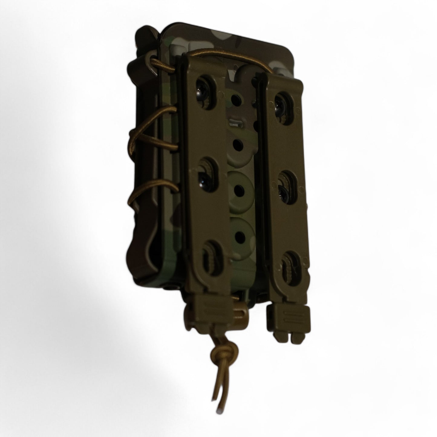 RapiUno-HPMP Rear View shows Polymer MOLLE Weavers in Multi-Camouflages