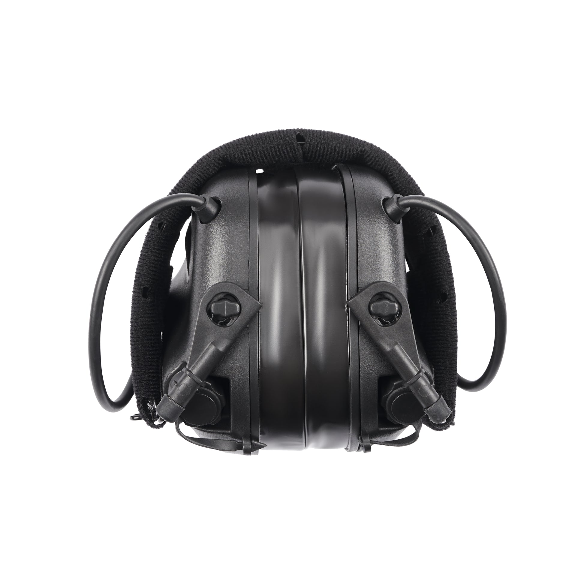 M31 PLUS Tactical Headset is black and features a durable design and slim padded headband for comfort and compatibility for use under a helmet. Additionally, it features Ambient Technology with volume controls and gel ear cups for enhanced comfort. Collapsed Configuration.