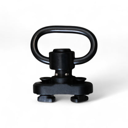 Point Loop QD Sling Swivel Mid-Way with the Locking Mechanism in a M-LOK Adapter Fitting